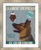 Framed German Shepherd Ice Cream