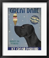 Framed Great Dane, Black, Ice Cream