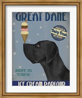 Framed Great Dane, Black, Ice Cream