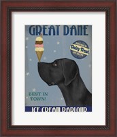 Framed Great Dane, Black, Ice Cream