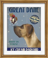 Framed Great Dane, Tan, Ice Cream