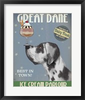 Framed Great Dane, Harlequin, Ice Cream