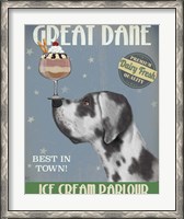 Framed Great Dane, Harlequin, Ice Cream