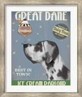 Framed Great Dane, Harlequin, Ice Cream