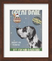 Framed Great Dane, Harlequin, Ice Cream