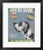 Framed Great Dane, Harlequin, Ice Cream