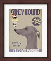 Framed Greyhound, Grey, Ice Cream