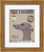 Framed Greyhound, Grey, Ice Cream