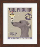 Framed Greyhound, Grey, Ice Cream