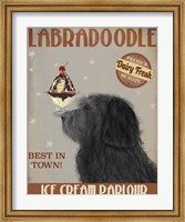Framed Labradoodle, Black, Ice Cream