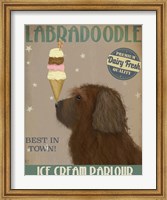 Framed Labradoodle, Brown, Ice Cream