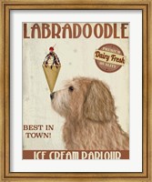 Framed Labradoodle, Golden, Ice Cream
