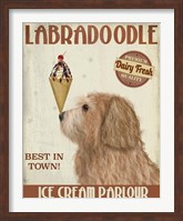 Framed Labradoodle, Golden, Ice Cream