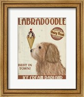 Framed Labradoodle, Golden, Ice Cream