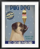 Framed Pug, Fawn, Ice Cream