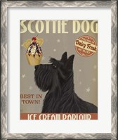 Framed Scottish Terrier Ice Cream