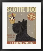 Framed Scottish Terrier Ice Cream
