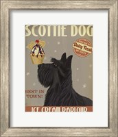 Framed Scottish Terrier Ice Cream