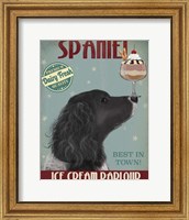 Framed Springer Spaniel, Black, Bebe,Ice Cream