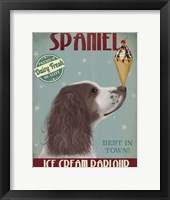 Framed Springer Spaniel, Brown and White, Ice Cream