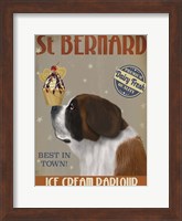 Framed St Bernard Ice Cream