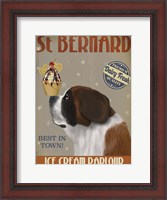 Framed St Bernard Ice Cream