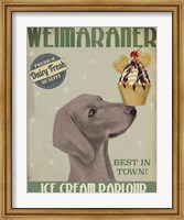 Framed Weimaraner Ice Cream