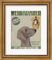 Framed Weimaraner Ice Cream