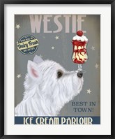 Framed Westie Ice Cream