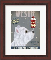 Framed Westie Ice Cream