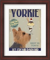 Framed Yorkshire Terrier Ice Cream