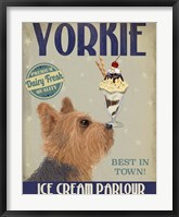 Framed Yorkshire Terrier Ice Cream