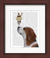 Framed Beagle Ice Cream