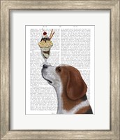 Framed Beagle Ice Cream