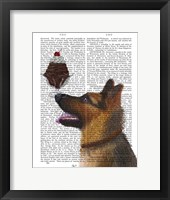 Framed German Shepherd Ice Cream