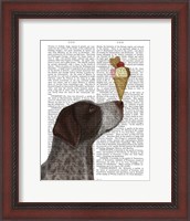 Framed German Shorthaired Pointer Ice Cream