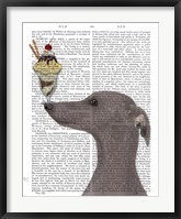 Framed Greyhound, Grey, Ice Cream