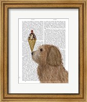 Framed Labradoodle, Golden, Ice Cream