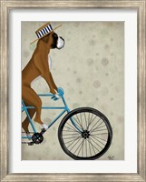 Framed Boxer on Bicycle