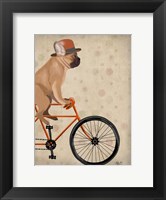 Framed French Bulldog on Bicycle