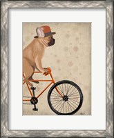 Framed French Bulldog on Bicycle