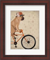 Framed French Bulldog on Bicycle