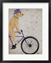 Framed Yellow Labrador on Bicycle