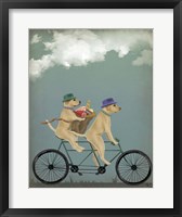 Framed Yellow Labrador Tandem