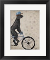 Framed Poodle on Bicycle, Black