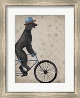 Framed Poodle on Bicycle, Black