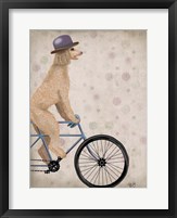 Framed Poodle on Bicycle, Cream