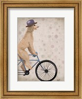 Framed Poodle on Bicycle, Cream