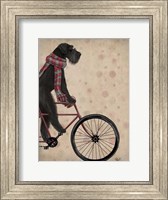 Framed Schnauzer on Bicycle, Black