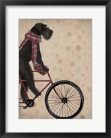 Framed Schnauzer on Bicycle, Black